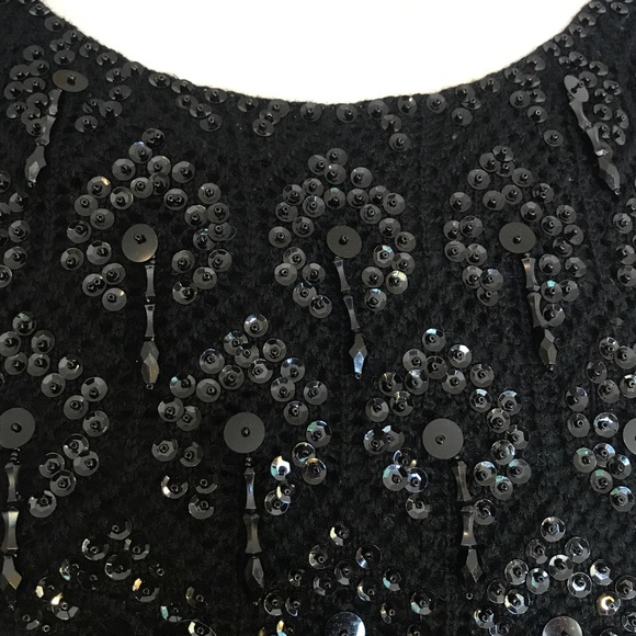 Vintage 50’s/60’s black beaded sleeveless sweater - Picture 4 of 8